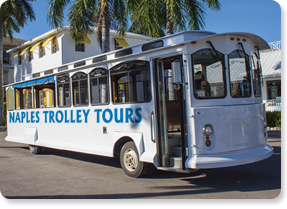 Florida Memory • Naples Trolley Tours bus at the Lion Country