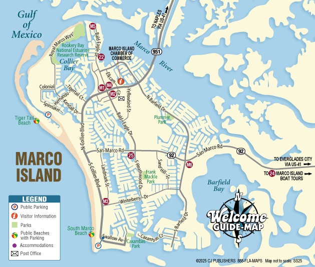 Map Of Florida Showing Marco Island – Map Vector