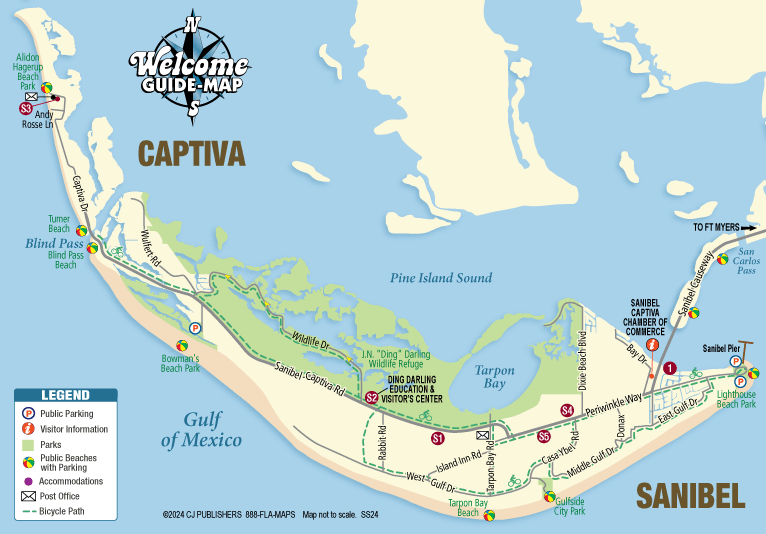 Map of Florida Sanibel Island - Sanibel and Captiva Island Map
